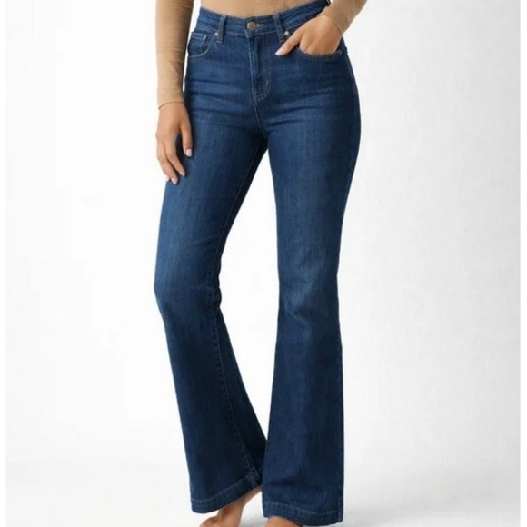 Ag Adriano Goldschmied Denim - Adriano Goldschmied The Janis High Rise Dark Wash Flare Jeans Size 31R